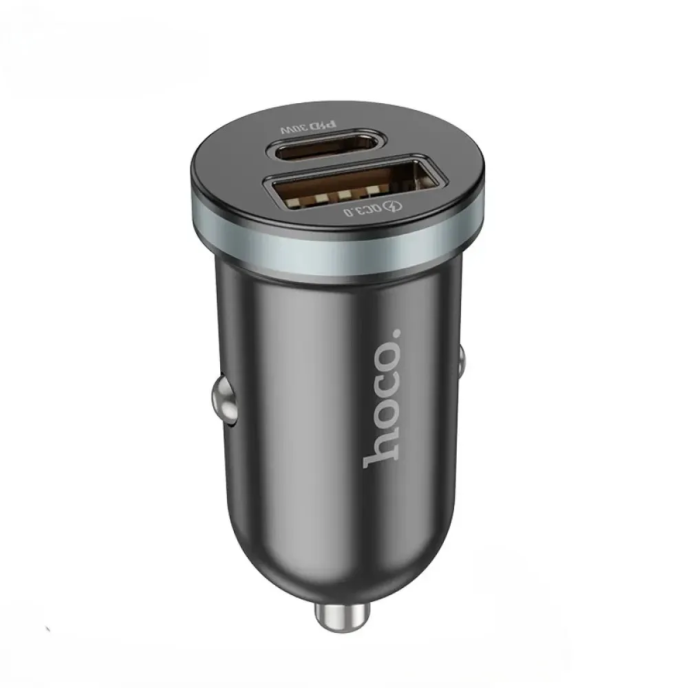 hoco-dz19-dual-port-car-charger-pd30wqc30