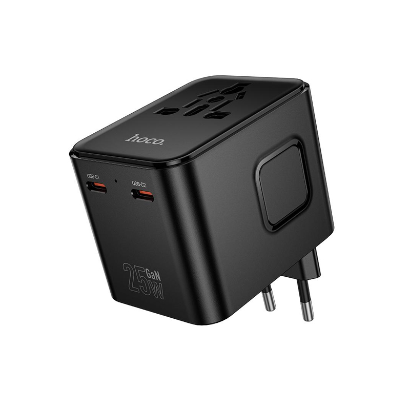 hoco-ac31-pd25w-usb-c-three-port-global-universal-travel-adapter