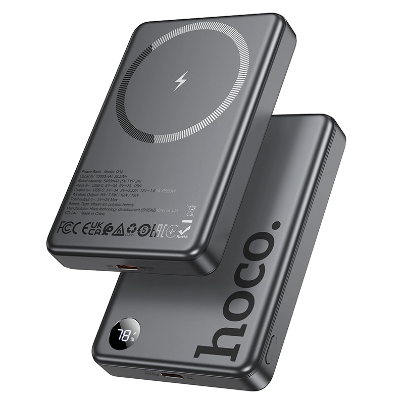 hoco-q34-clever-10000mah-pd20w-magnetic-wireless-power-bank