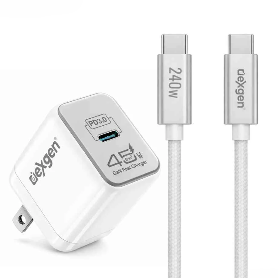 dexgen-45w-pd-pps-fast-gan-adapter-with-type-c-to-type-c-cable