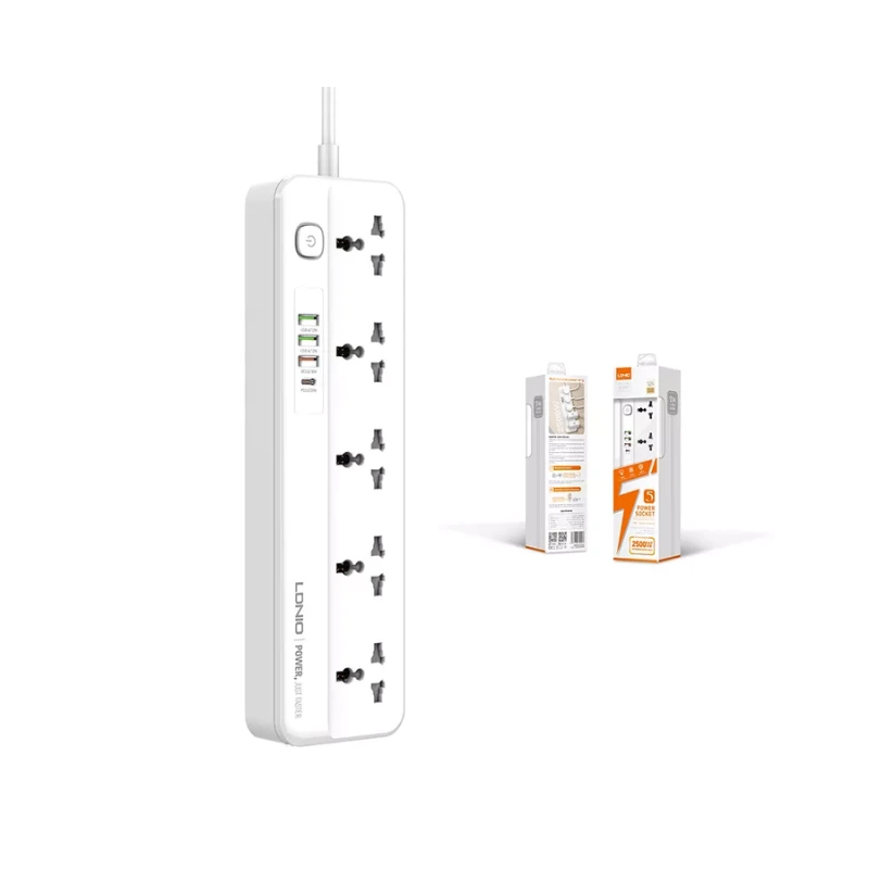 ldnio-sc5415-usb-ports-5-way-outlet-universal-extension-power-socket